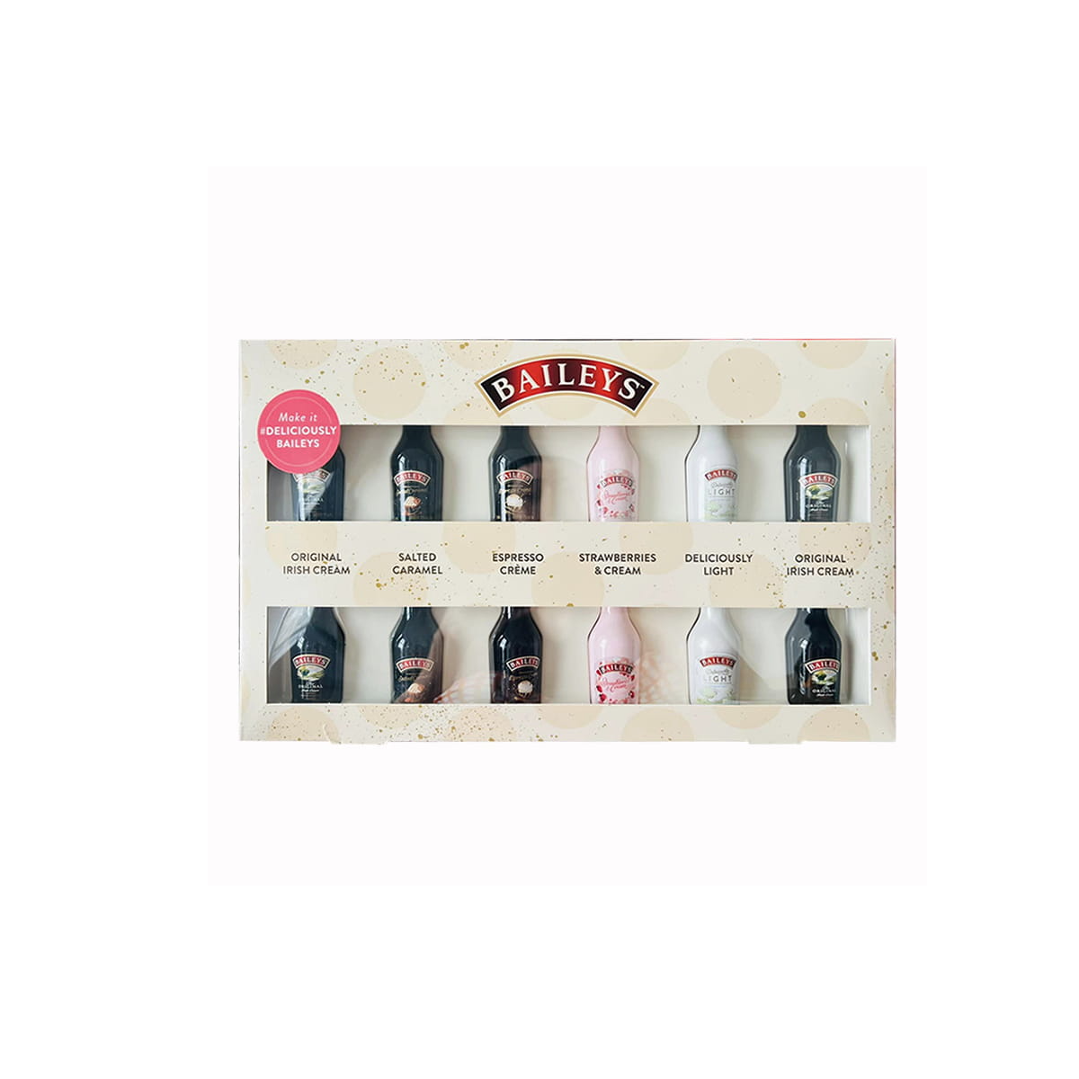 Set 12 chai rượu Baileys của Mỹ - Mỗi chai 50ml x 5 loại