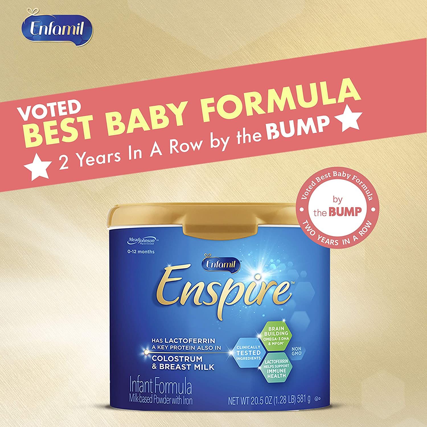 Sữa bột Enspire cho bé từ 0-1tuổi (Sữa gần như sữa mẹ)_581g