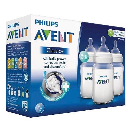Set 3 Bình Sữa Philip Avent Nhựa PP 9oz(270ml)