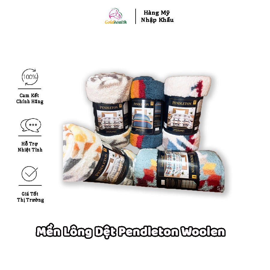 Mền Lông Dệt Pendleton Woolen Size Twin