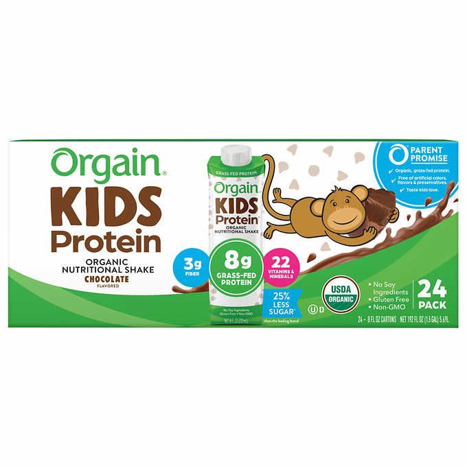 Sữa Nước Dinh Dưỡng Hữu Cơ Orgain Kids Protein Vị Chocolate 237ml (Thùng 24 Chai) _Mỹ