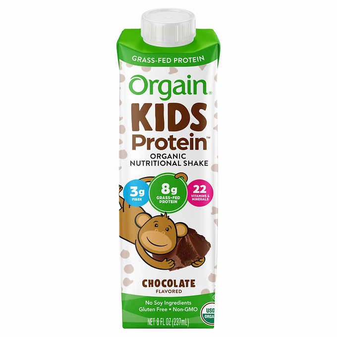 Sữa Nước Dinh Dưỡng Hữu Cơ Orgain Kids Protein Vị Chocolate 237ml (Thùng 24 Chai) _Mỹ