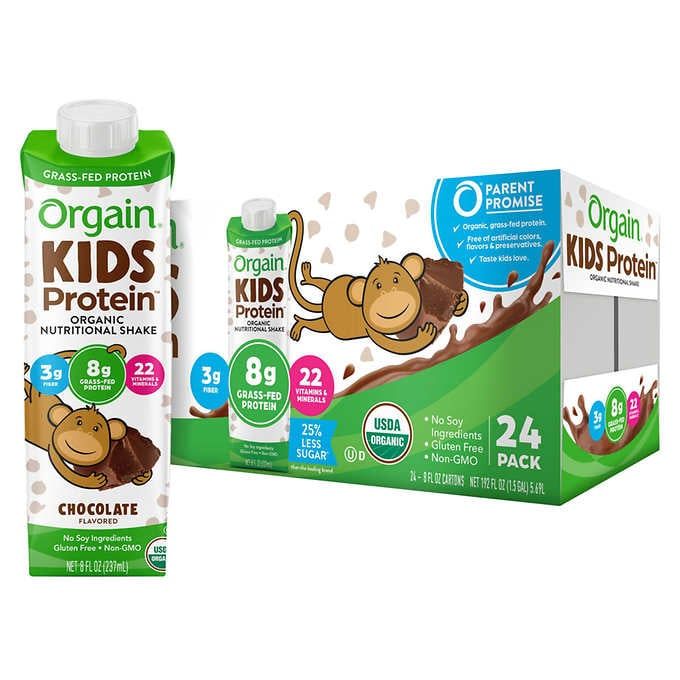 Sữa Nước Dinh Dưỡng Hữu Cơ Orgain Kids Protein Vị Chocolate 237ml (Thùng 24 Chai) _Mỹ