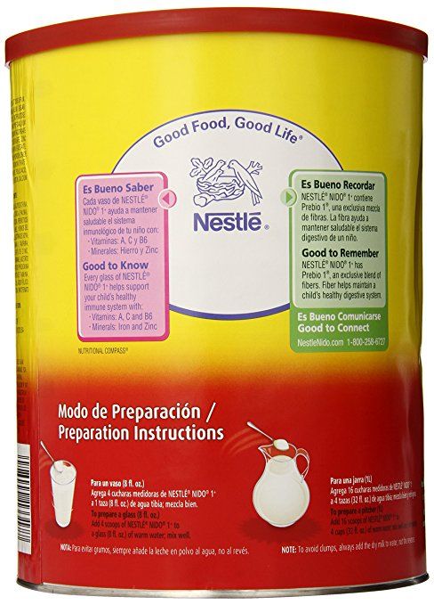 Sữa Tươi Dạng Bột Nido Nắp Đỏ Cho Bé1-3 Tuổi Chống Táo Bón_1.6kg