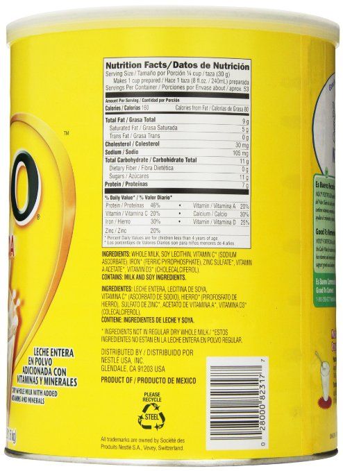 Sữa Tươi Dạng Bột Nido Fortificada Nắp Trắng Cho Bé _1.6kg