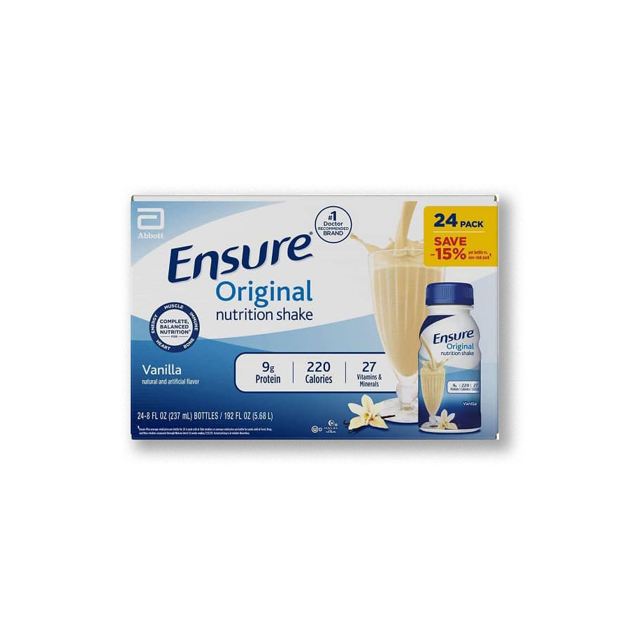 Sữa Ensure nước hương Vani Ensure Original Vanilla 237ml Thùng 24 chai