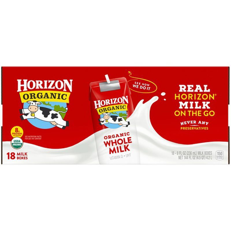Sữa Tươi Horizon Organic Milk On To Go Thùng 18 Chai (237ml/Chai)