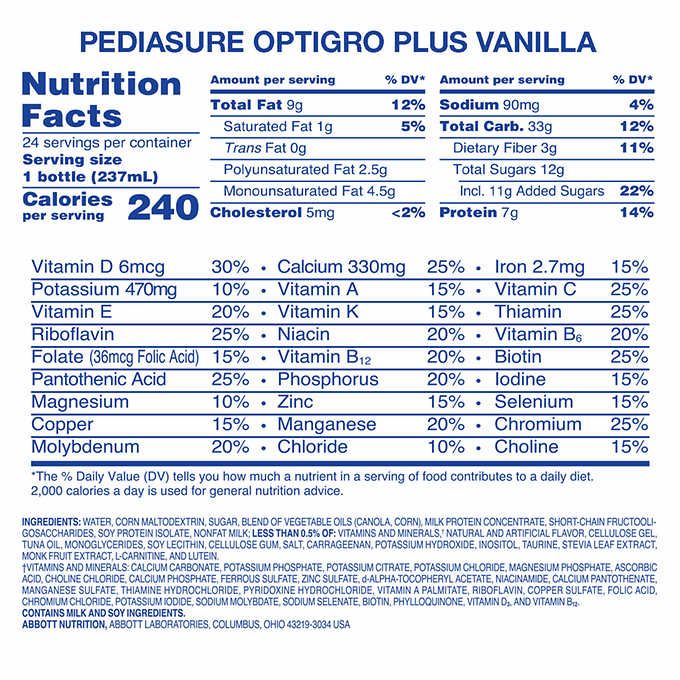 Sữa Nước Pediasure Grow & Grain 237ml (thùng 24- 3 Vị)
