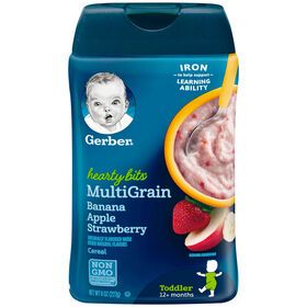  Bột Ăn Dặm Giai Đoạn 3 Gerber ® Hearty Bits™ Lúa Mạch Táo Chuối Dâu - 227g 