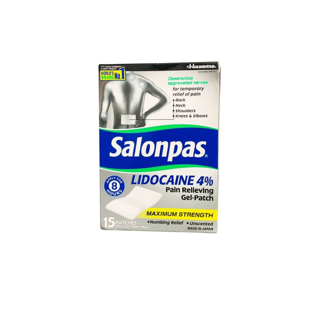 Miếng dán Salonpas LIDOCAINE 4% Gel-Patch 15 miếng