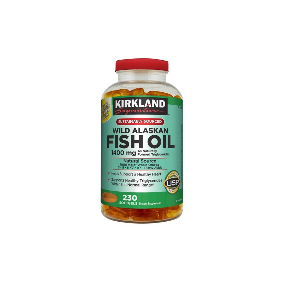 Viên Uống Dầu Cá Kirkland Wild Alaskan Fish Oil 1400mg 230v