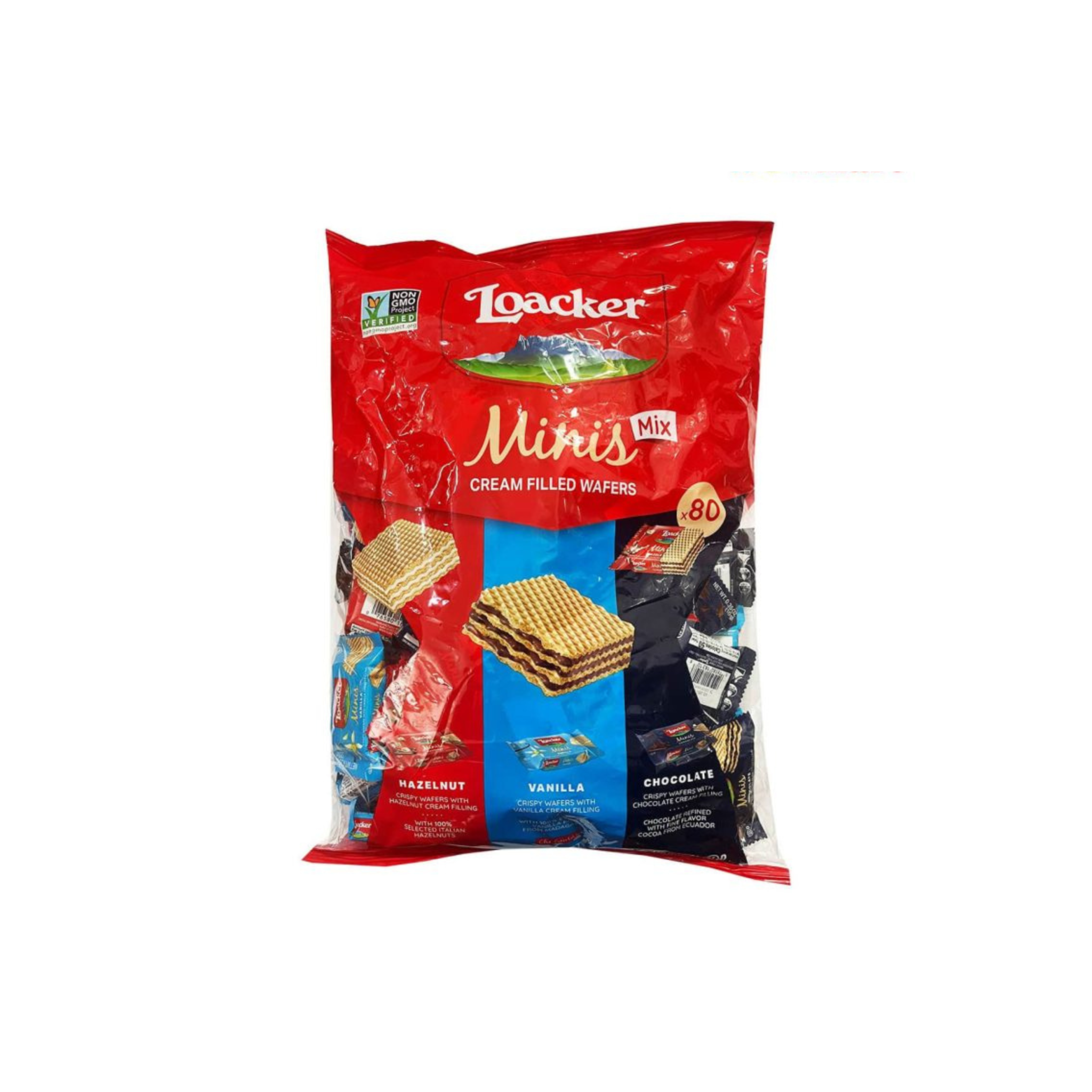 Bánh xốp Loacker Minis nhân kem mix 3 vị