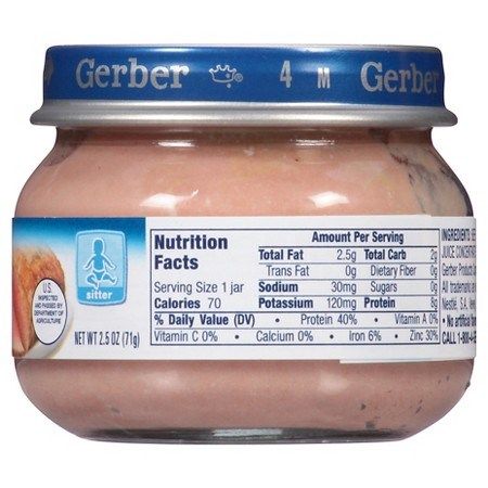 Thịt Nghiền Gerber Thịt Bò Và Nước Sốt Bò 2.5oz_71g
