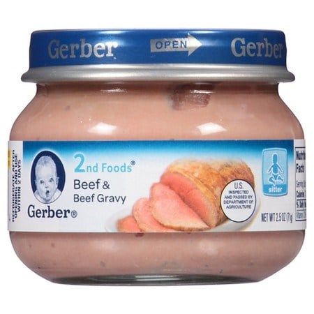 Thịt Nghiền Gerber Thịt Bò Và Nước Sốt Bò 2.5oz_71g