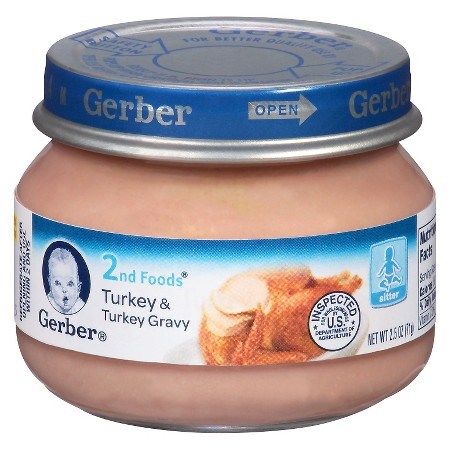 Thịt Nghiền Gerber Thịt Gà Tây Và Nước Sốt Gà Tây 2.5oz_71g