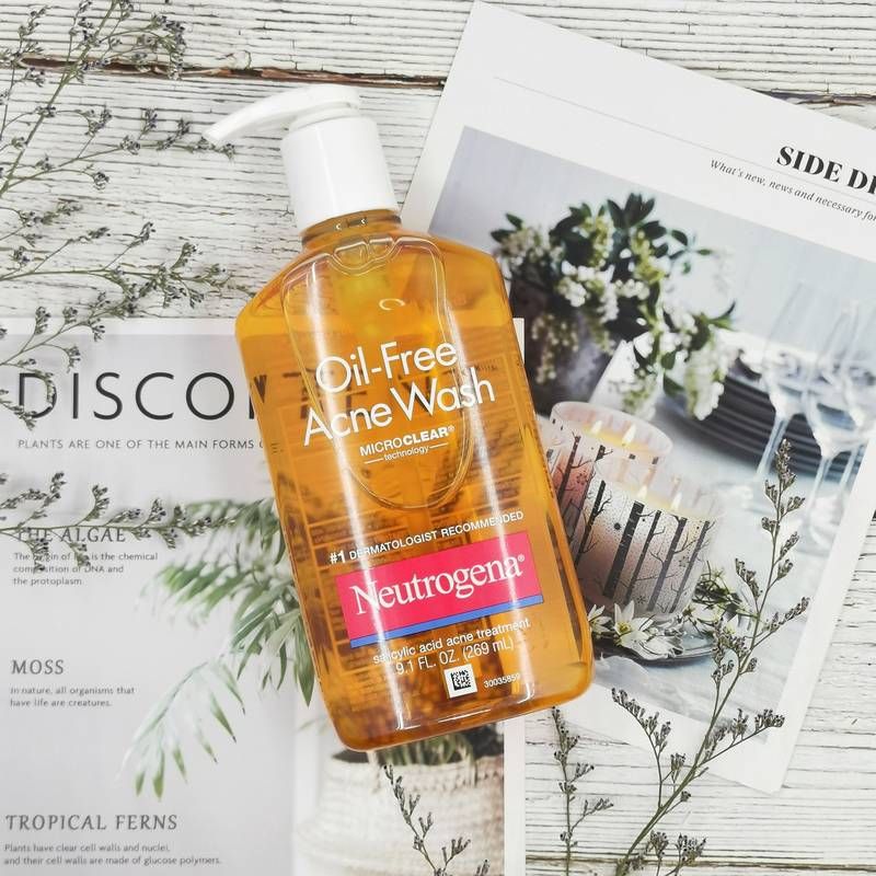 Set 2 Sữa Rửa Mặt Trị Mụn Neutrogena Oil Free Acne Wash Màu Cam