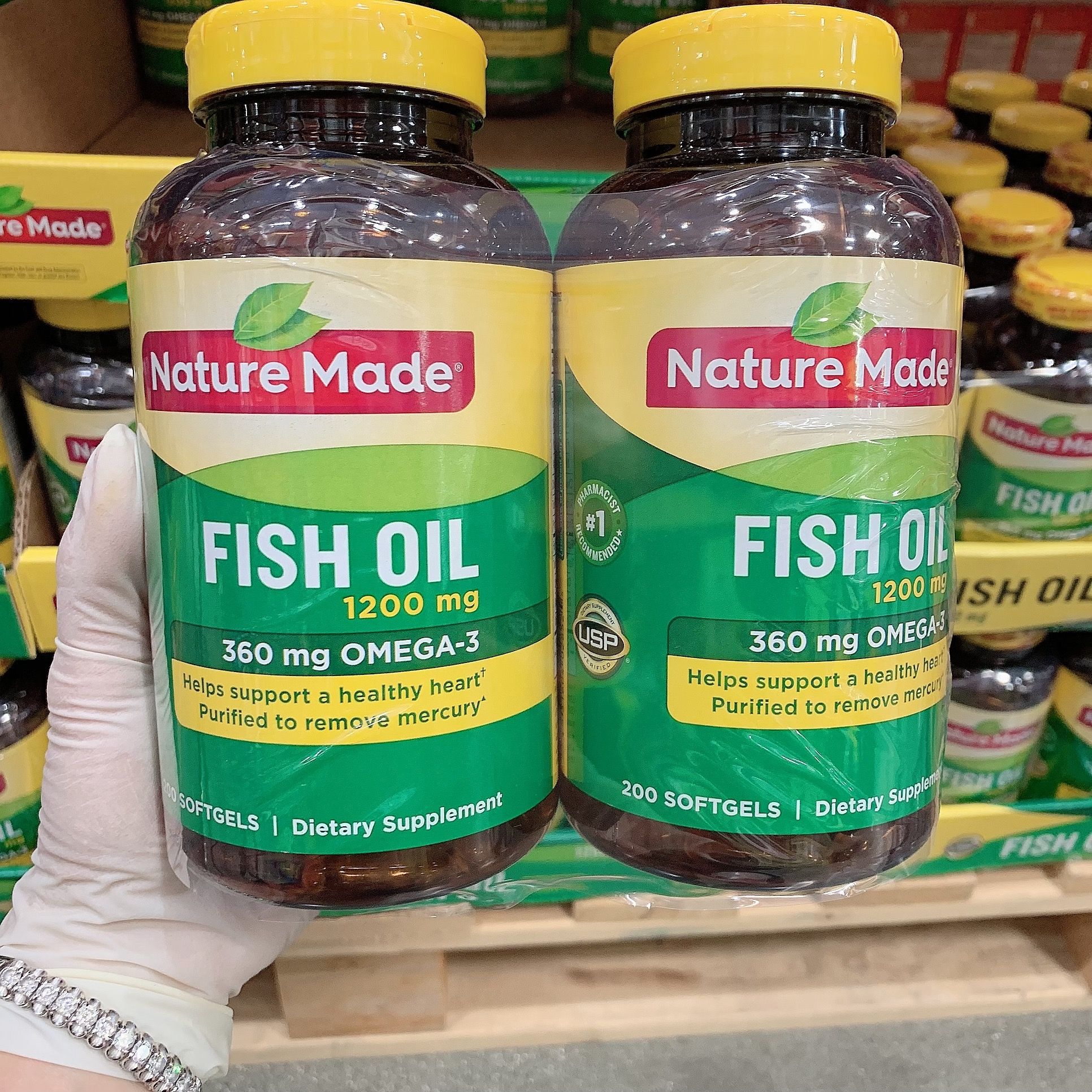  Dầu Cá Nature Made Fish Oil Omega-3 1200mg_200 Viên Của Mỹ 