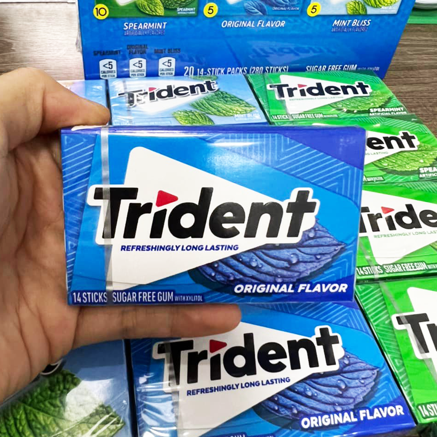 Kẹo Gum không đường Trident Mint Variety 3 mùi