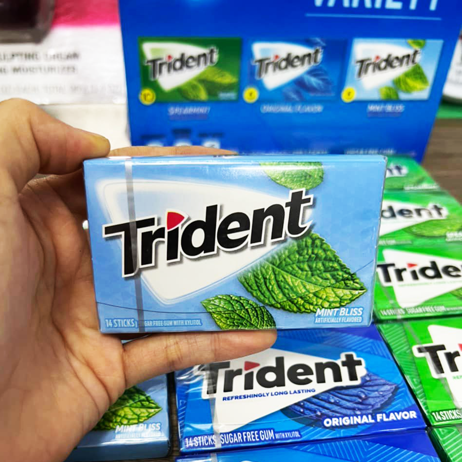 Kẹo Gum không đường Trident Mint Variety 3 mùi