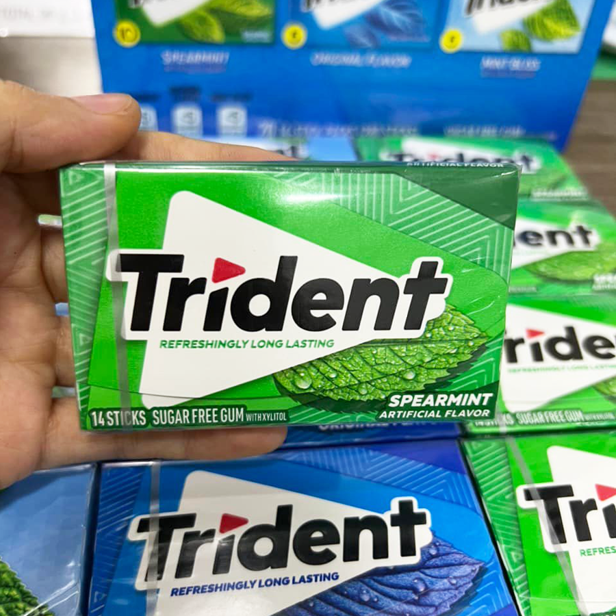 Kẹo Gum không đường Trident Mint Variety 3 mùi