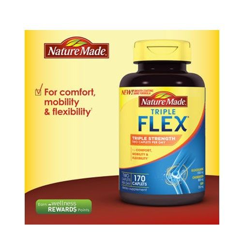Viên Bổ Sung Glucoamin, Chondroitin Tốt Cho Xương Khớp - Nature Made Triple Flex 200 Viên
