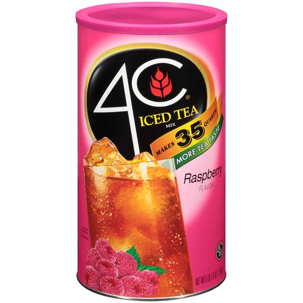  Bột Hòa Tan Trái Cây 4C Iced-Tea Vị Mâm xôi 2.04kg_Mỹ 