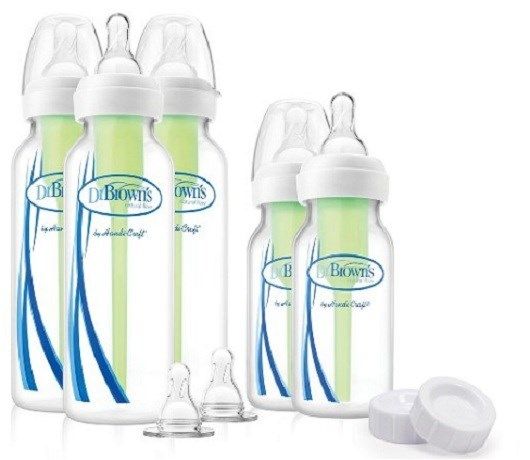 Set 5 bình sữa Dr Brown Option Cổ nhỏ (3-240ml; 2-150ml)