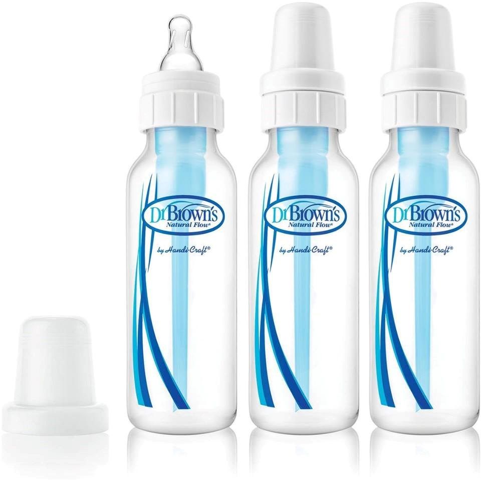 Set 3 bình sữa Dr Brown Cổ nhỏ 240ml_Mỹ
