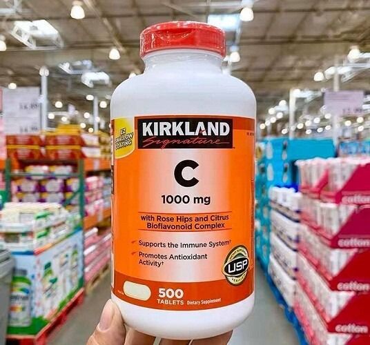 Viên Uống Bổ Sung Vitamin C 1000mg Kirkland 500 Viên_ Mỹ