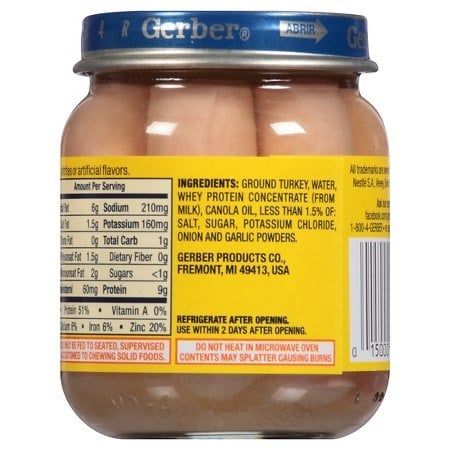 Xúc Xích Gerber Gà Tây 2.5oz_71g