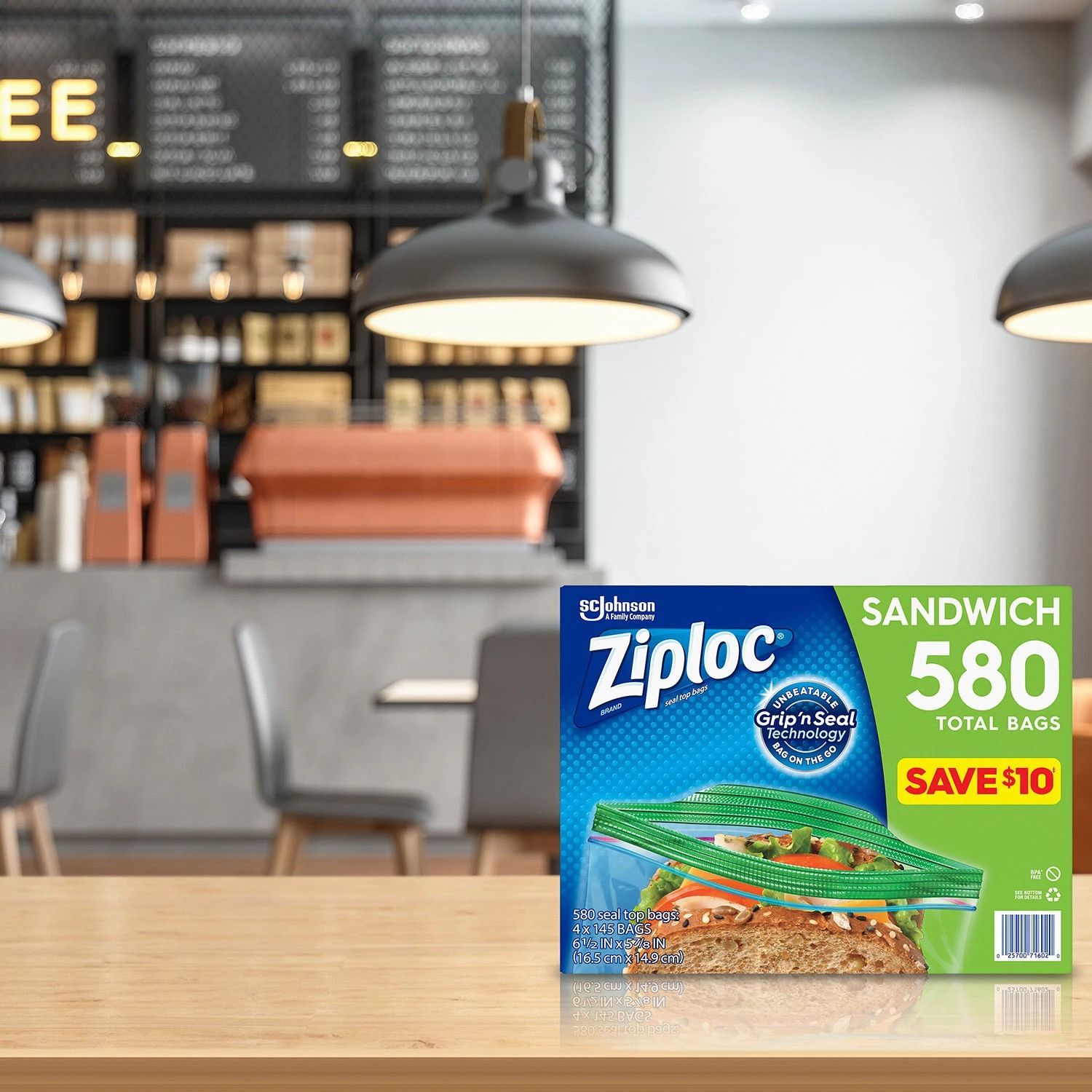 TÚI ZIPLOC ĐỰNG THỰC PHẨM CỦA MỸ ZIPLOC ZIPLOC SANDWICH 580 TOTAL BAGS