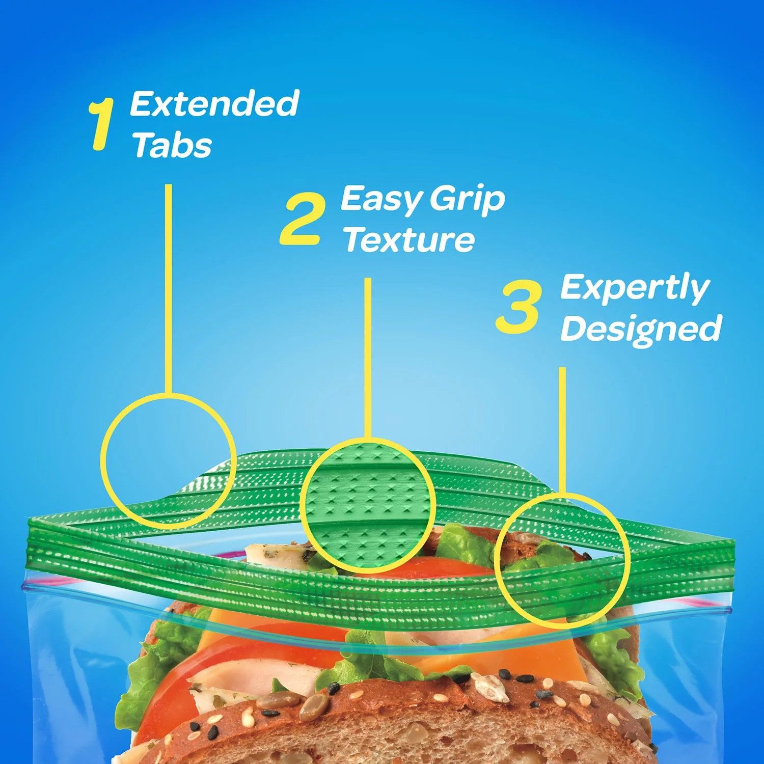 TÚI ZIPLOC ĐỰNG THỰC PHẨM CỦA MỸ ZIPLOC ZIPLOC SANDWICH 580 TOTAL BAGS