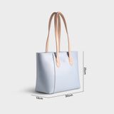  Túi xách da nữ công sở quai cầm phối màu Yuumy Seasand YTX43XA Màu xanh nhạt 