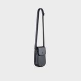 Túi đeo chéo da nữ mini trơn Yuumy Seasand YN225D màu đen 