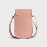  Túi đeo chéo da nữ mini trơn Yuumy Seasand YN225HP màu hồng phấn 