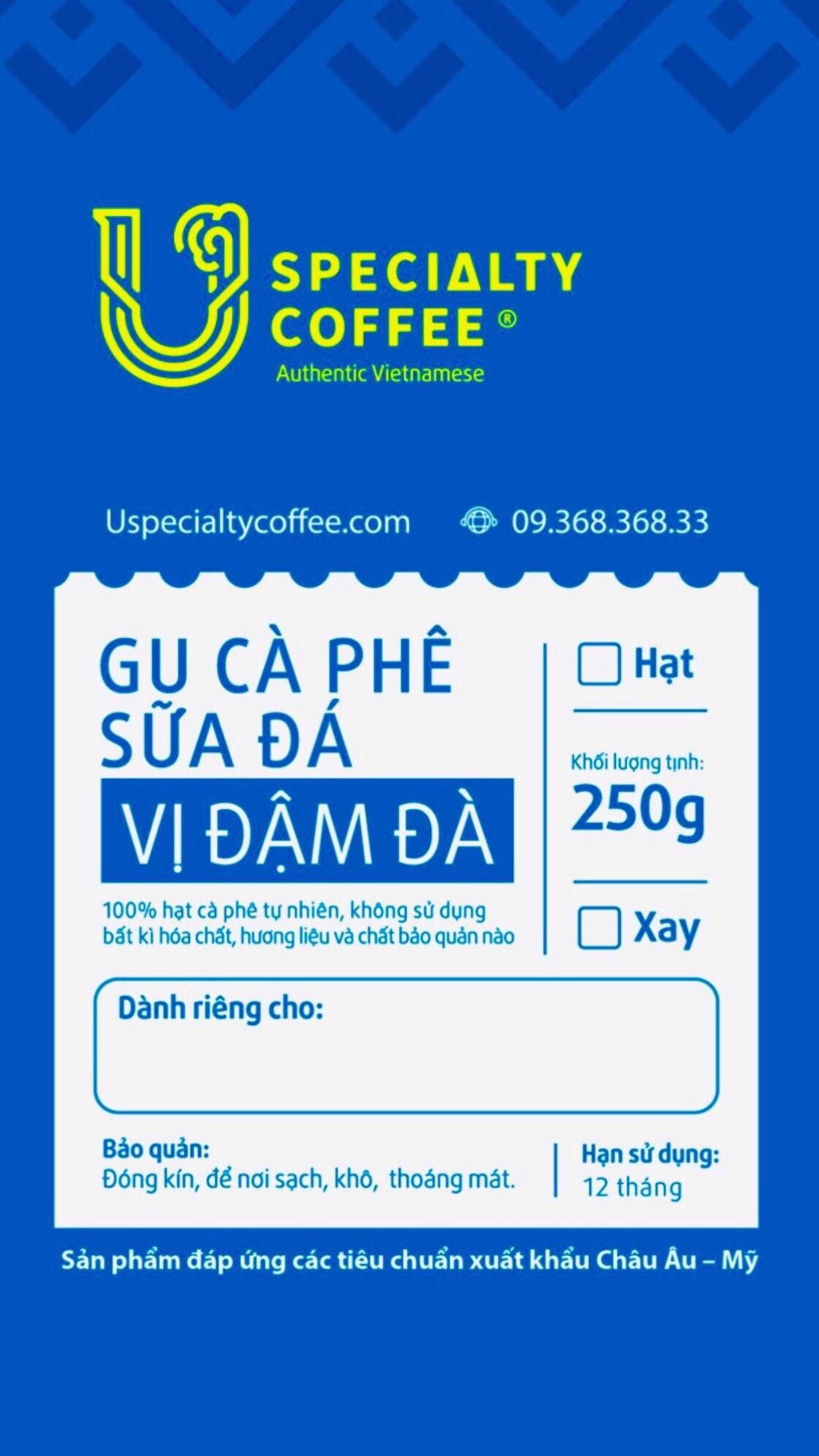AQUA LABEL FOR VIETNAMESE ICED/ MILK COFFEE LOVERS