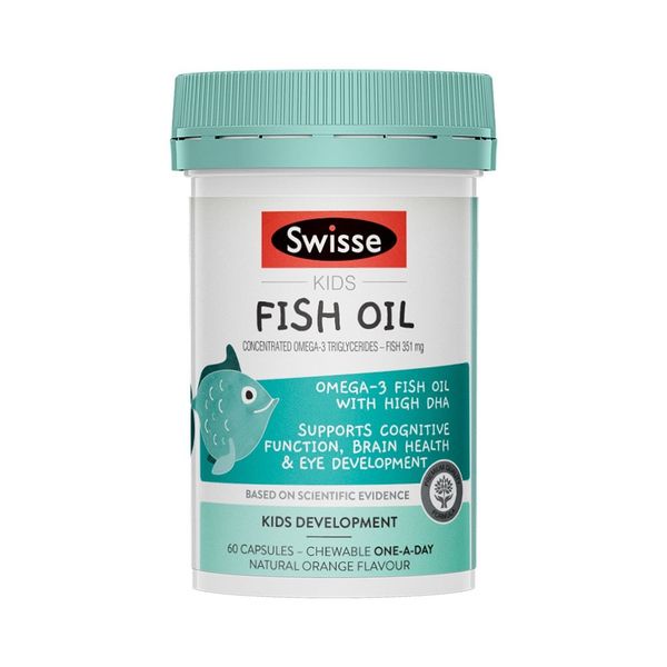 Swisse Viên Uống Dầu Cá Cho Bé Kids Fish Oil 60 Viên