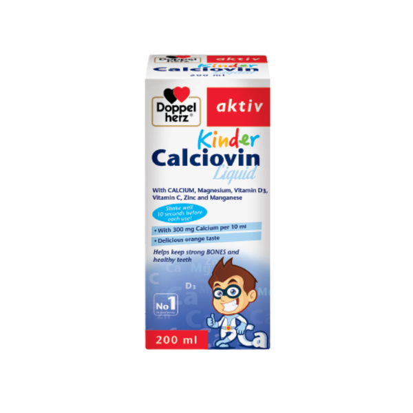 Doppelherz Siro Bổ Sung Canxi Tăng Chiều Cao Cho Trẻ Kinder Calciovin Liquid 200ml