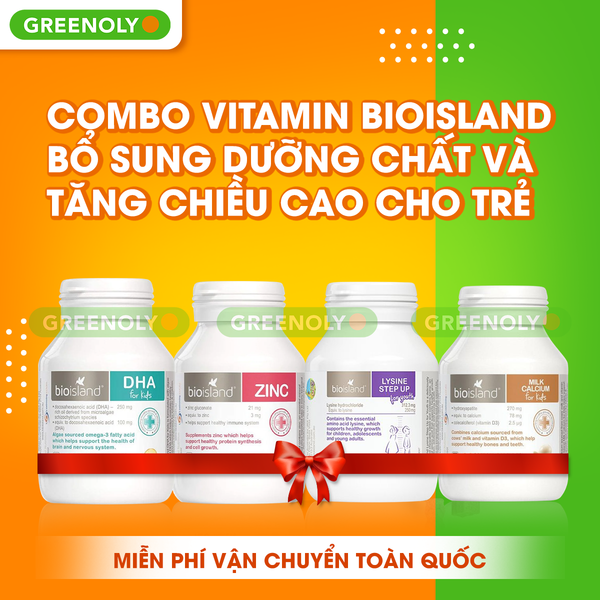 Bio Island Combo Vitamin Bổ Sung Dưỡng Chất Và Hỗ Trợ Tăng Chiều Cao Cho Trẻ