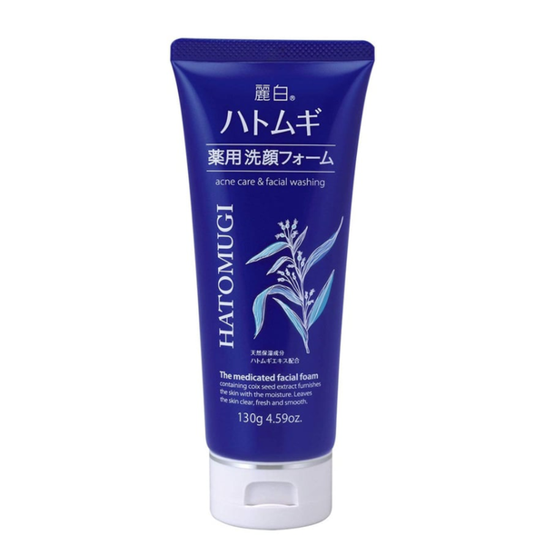 Hatomugi Sữa Rửa Mặt Ngừa Mụn, Làm Sáng Da The Medicated Facial Foam 130g