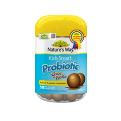 Nature's Way Kẹo Lợi khuẩn Cho Trẻ Vị Socola Kids Smart Probiotic Choc Balls 50 Viên