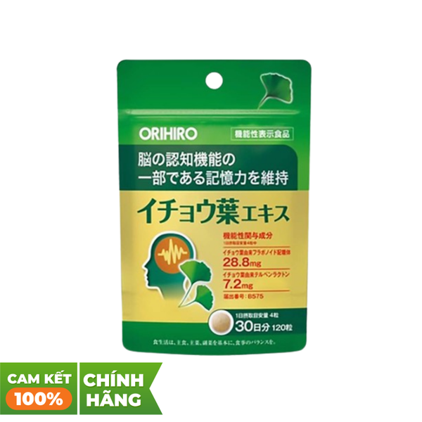 Orihiro Viên Uống Bổ Não Ginkgo Biloba 120 Viên