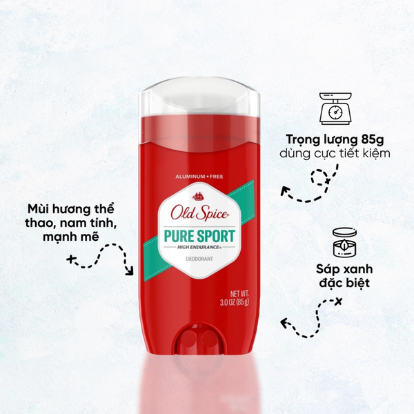 Old Spice Lăn Khử Mùi Nam Pure Sport Deodorant