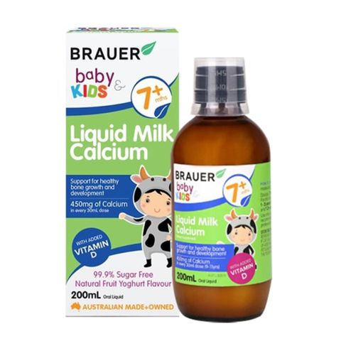 Brauer Canxi Sữa Và Vitamin D Dạng Nước Baby & Kids Liquid Milk Calcium 200ml