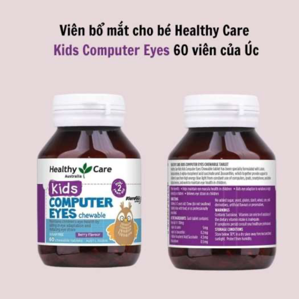 Healthy Care Kẹo Bổ Mắt Cho Bé Kids Computer Eyes 60 Viên