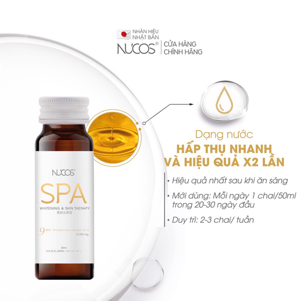 Nucos Nước Collagen Trắng Da Ngừa Lão Hóa Spa 9in1 10.000mg 10 Chai