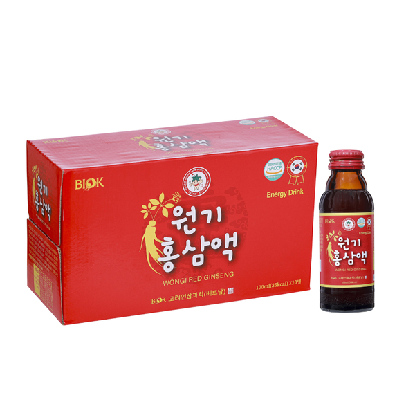 Biok Nước Hồng Sâm Wongi Red Ginseng 100ml - Hạn Sử Dụng 31/12/2025