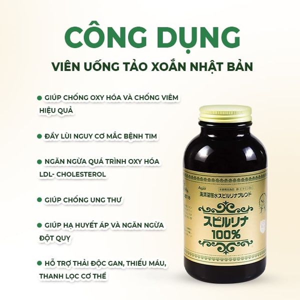 Japan Algae Spirulina - Viên Uống Tảo Xoắn Nhật Bản