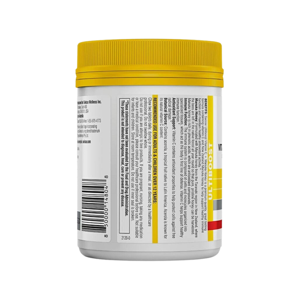 Swisse Viên Nhai Tăng Sức Đề Kháng Bổ Sung Vitamin C & Mật Ong Manuka Honey Ultiboost 120 Viên