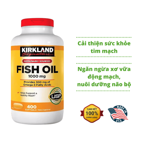 Combo Bảo Vệ Sức Khỏe Tim Mạch, Chống Lão Hóa - Blackmores Hoa Anh Thảo 190 Viên, Dầu Cá Kirkland